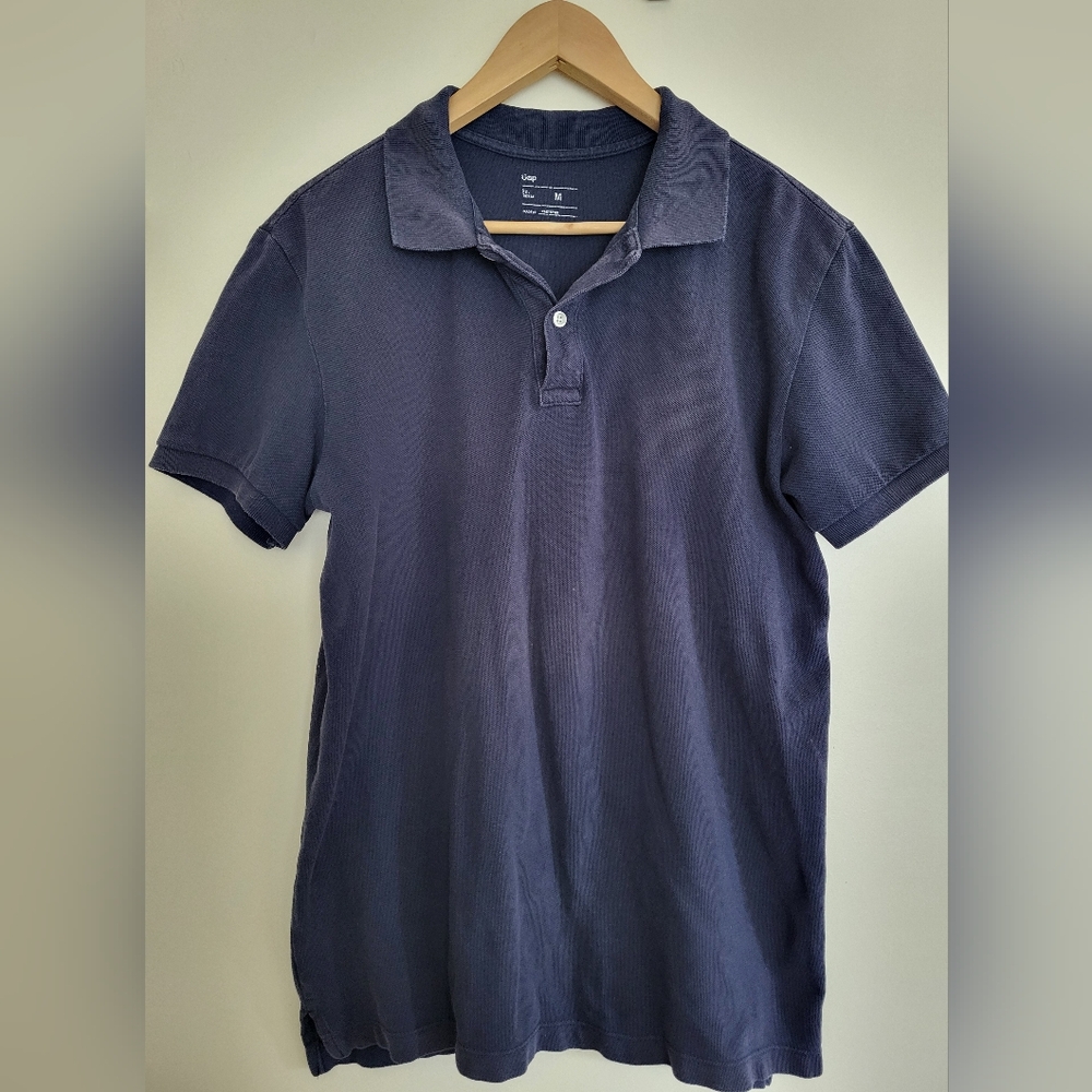 GAP Blue Polo Shirt Short Sleeve Classic